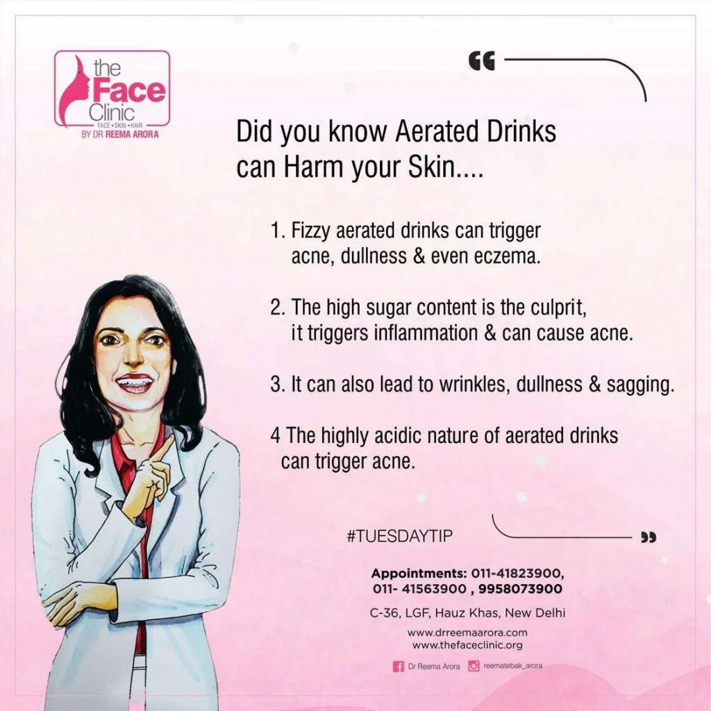 Did You Know Aerated Drinks Can Harm Your Skin...