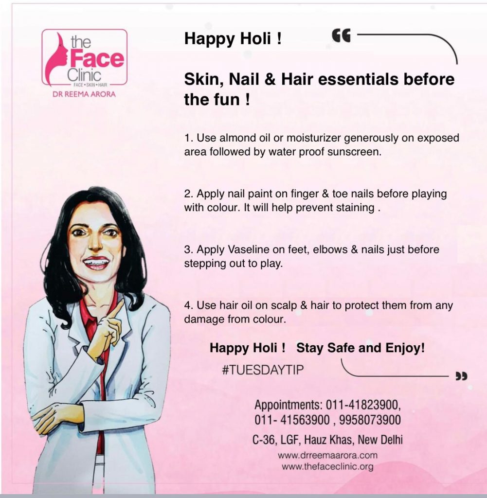 Happy Holi Skin Nail & hair Essentials Before The Fun
