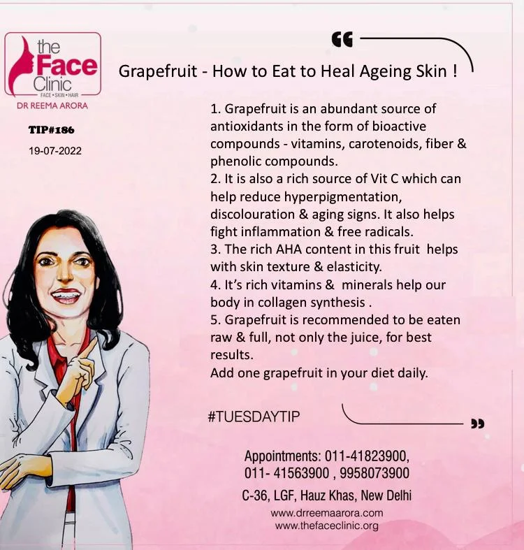 Grapefruit - How to Eat to Heal Ageing Skin !