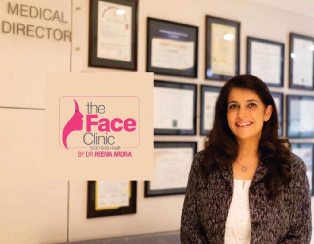 Dr Reema Arora performing advanced aesthetic treatments at The Face Clinic Delhi