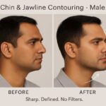 Male jawline and chin contouring – non-surgical filler before and after by Dr. Reema Arora, Delhi, India