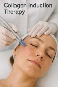 Dr. Reema Arora performing collagen induction therapy at The Face Clinic in South Delhi.