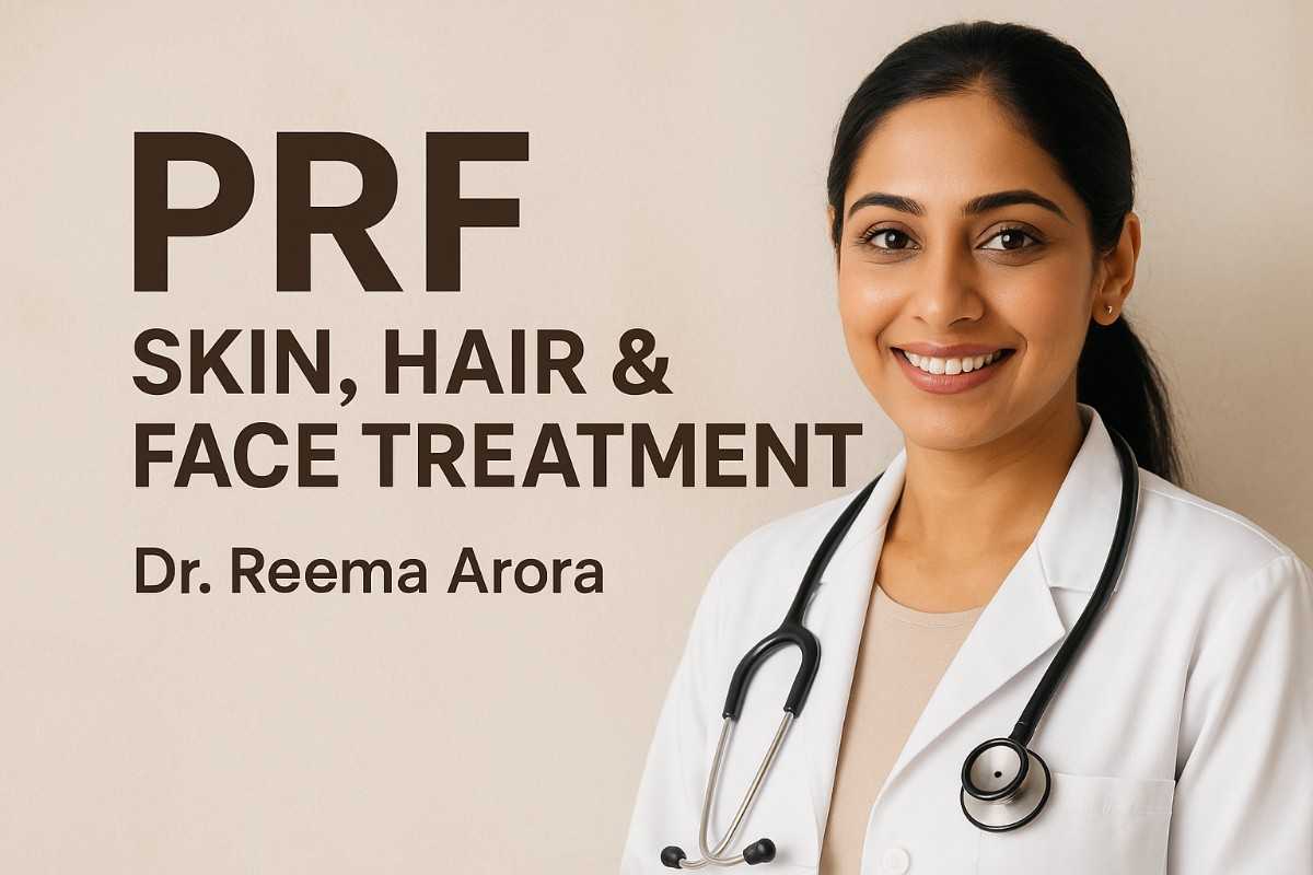 PRF skin rejuvenation procedure performed by Dr. Reema Arora to enhance skin texture and glow.