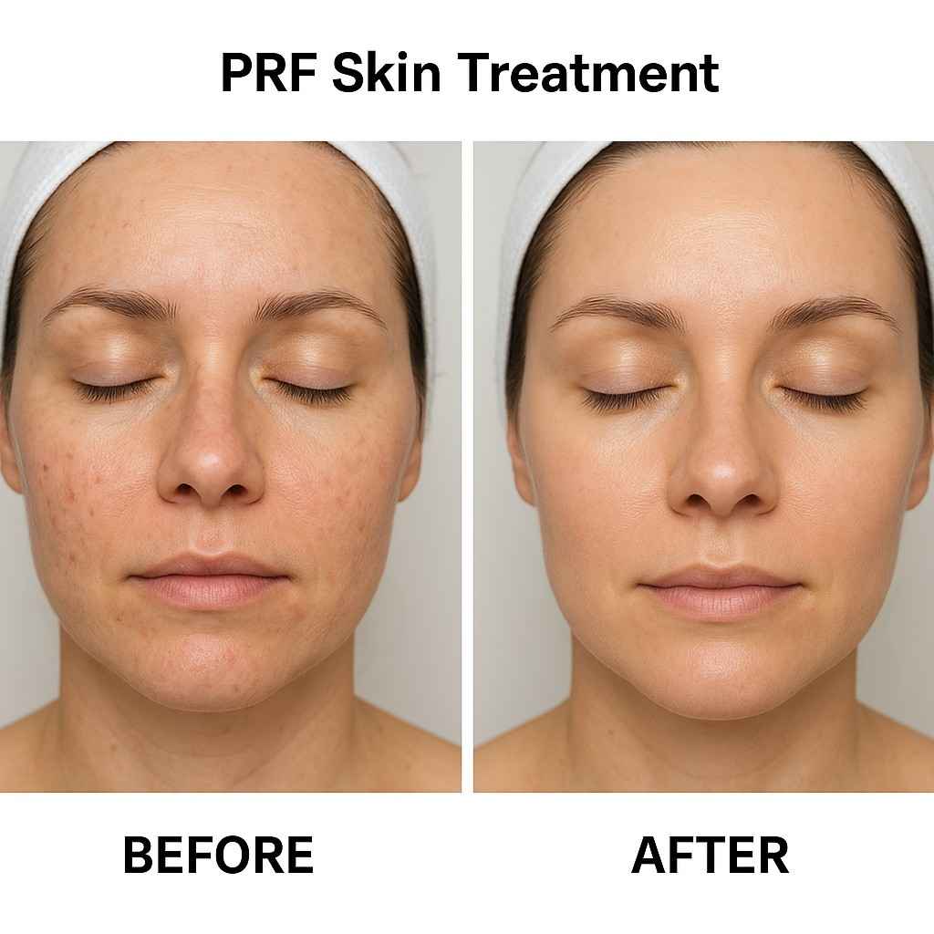 PRF facial treatment by Dr. Reema Arora for anti-aging and collagen stimulation.