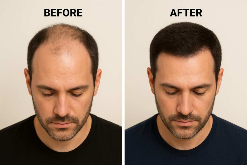 PRF hair restoration treatment by Dr. Reema Arora for improving hair growth and scalp health.