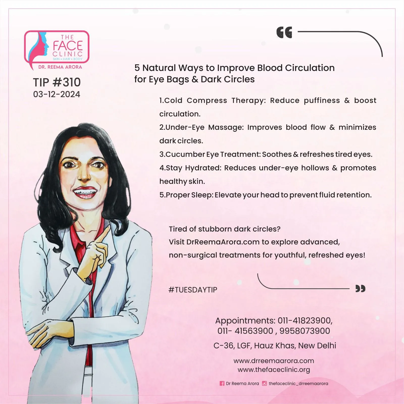 5 Natural Ways to Improve Blood Circulation for Eye Bags & Dark Circles – Dr Reema Arora