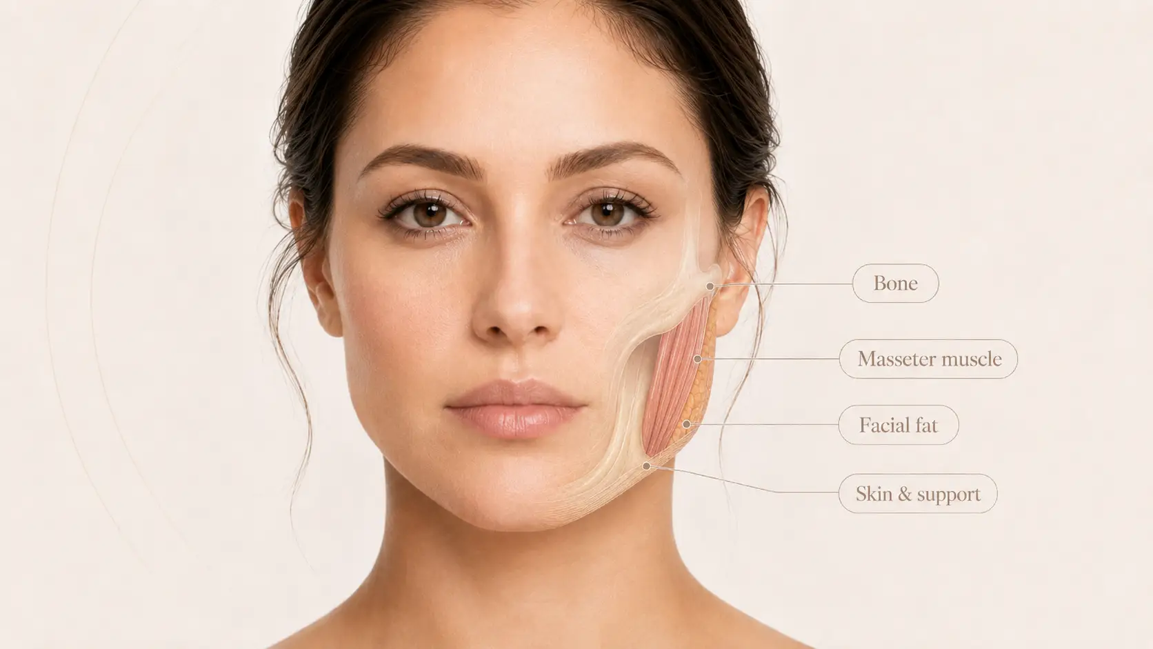 Why the lower face looks wide or square