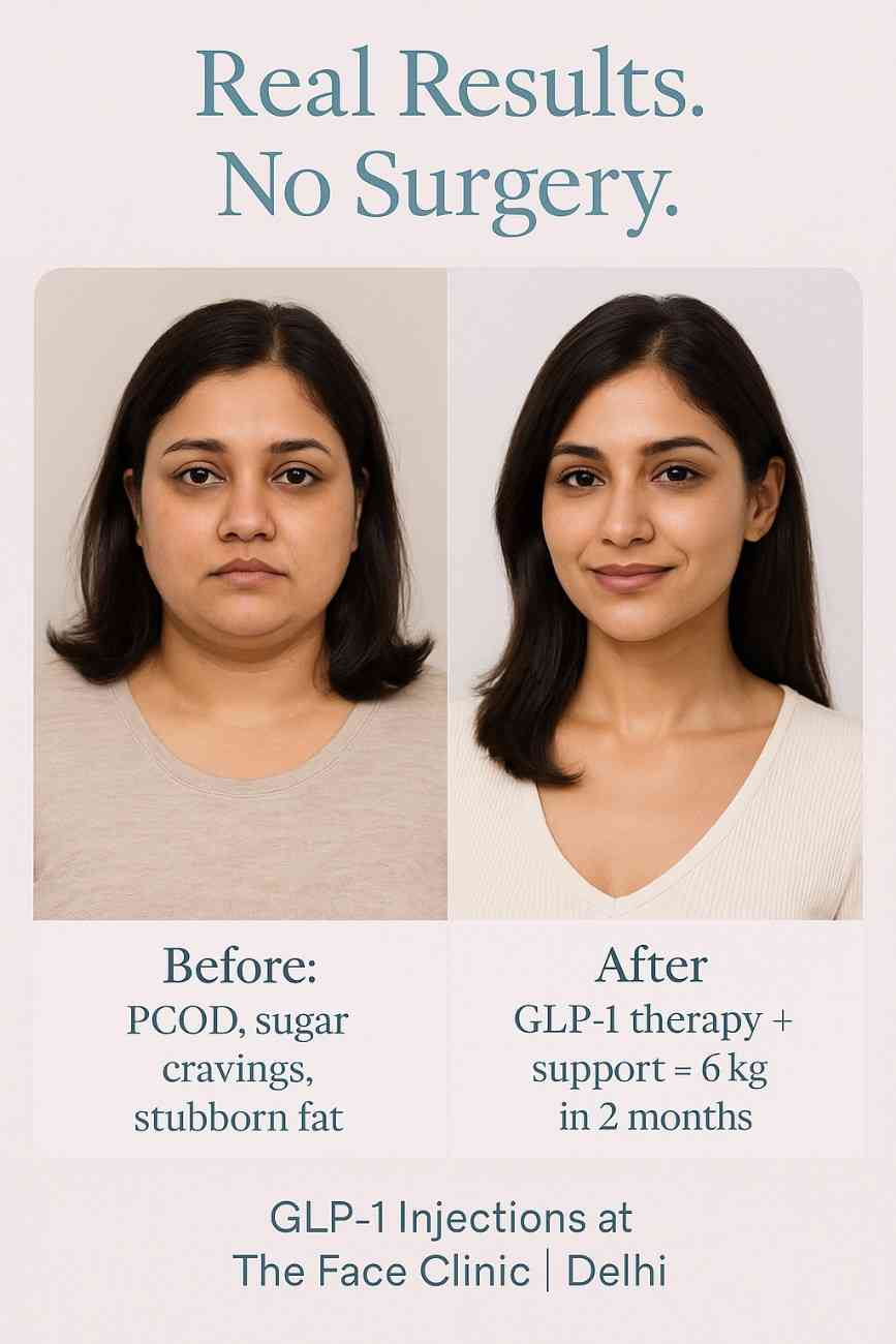 Before and after Best weight loss Treatment results in India using CoolSculpting and GLP-1 injections – lose belly fat without surgery