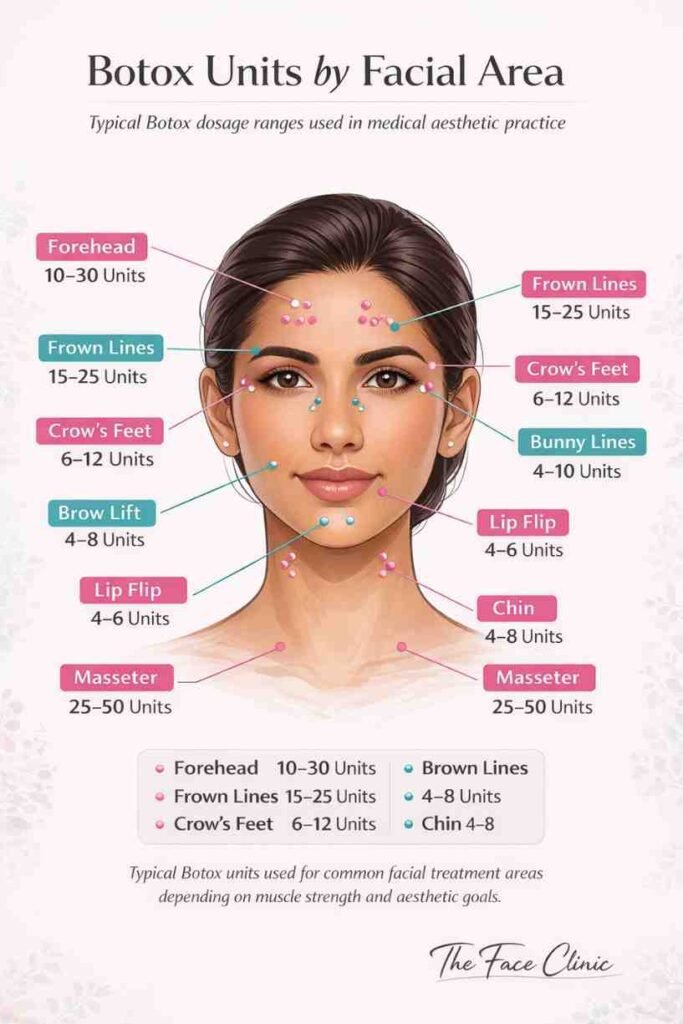 Best Botox Units by Area Guide (2026) | How Many Units of Botox Do You ...